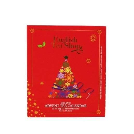 Advent Tea Calendar - kalendarz adwentowy czerwony 25 piramidek