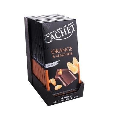 Cachet - Czekolada Orange & Almonds 57% Cocoa 100g