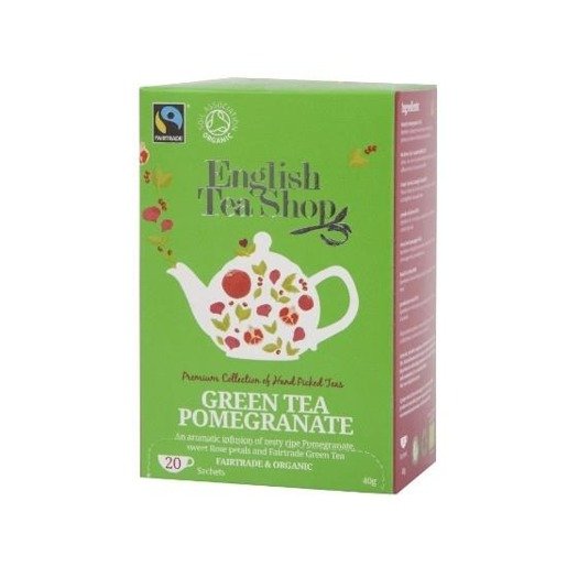 English Tea Shop Green Tea Pomegranate - 20 saszetek